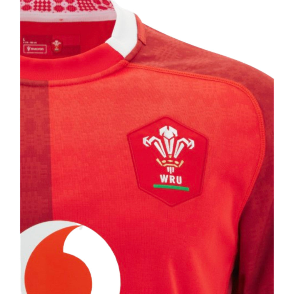 2025-2026 Wales WRU Home Replica Rugby Shirt Product - Football Shirts Macron