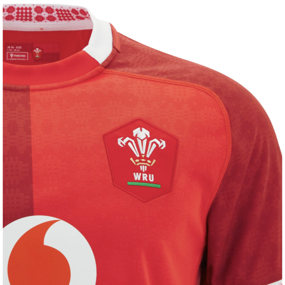 2025-2026 Wales WRU Home Rugby Shirt (Kids) Product - Football Shirts Macron