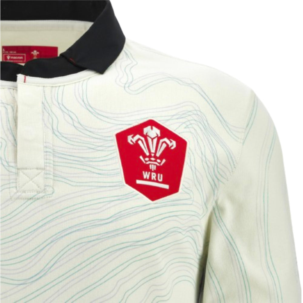 2025-2026 Wales WRU Rugby Away Cotton LS Shirt Product - Football Shirts Macron
