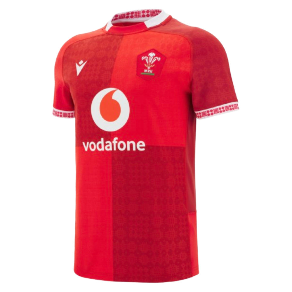 2025-2026 Wales WRU Home Slim Fit Rugby Shirt Product - Football Shirts Macron