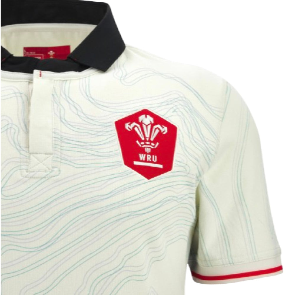 2025-2026 Wales WRU Away Cotton Rugby Shirt Product - Football Shirts Macron