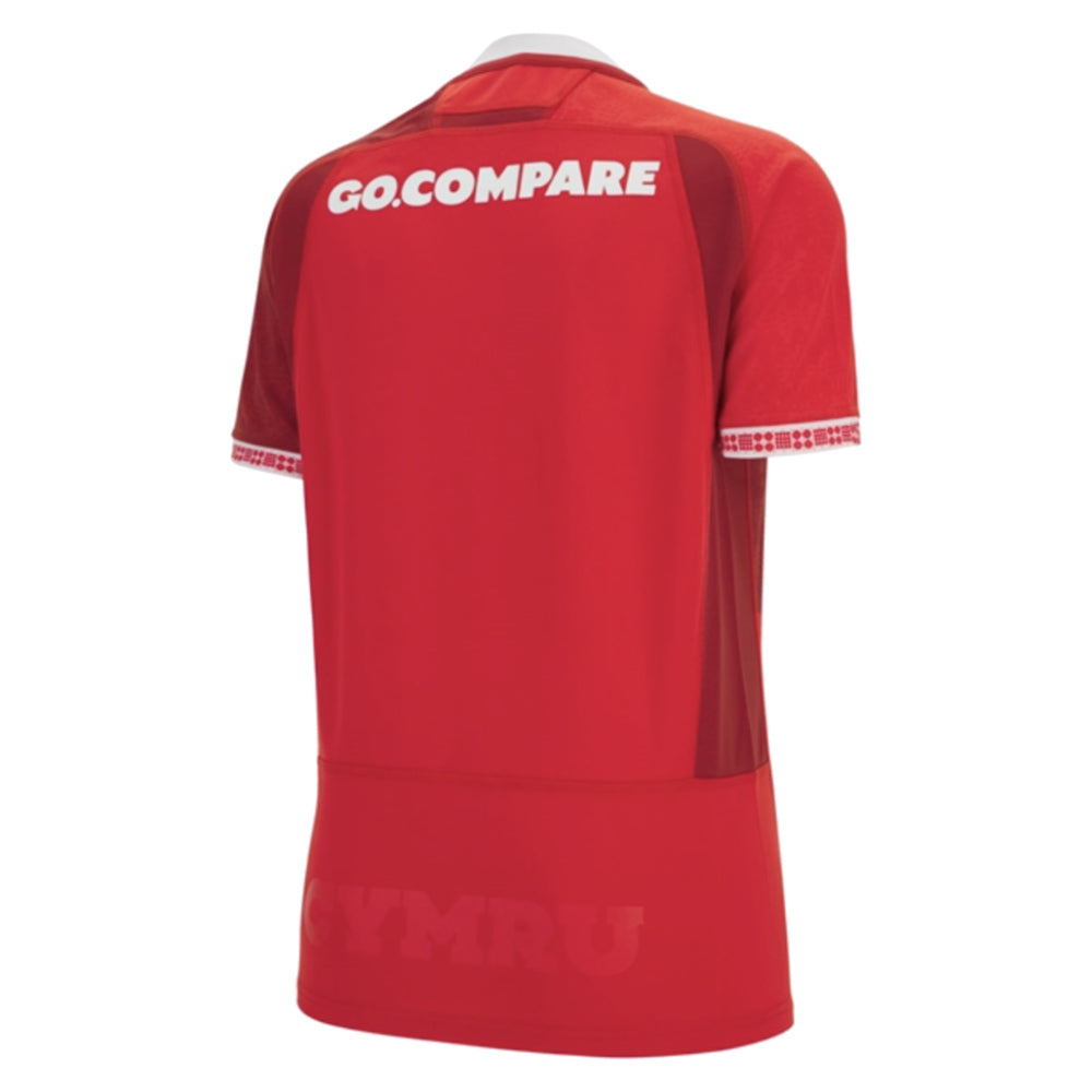 2025-2026 Wales WRU Home Rugby Shirt (Womens) (Your Name) Product - Hero Shirts Macron