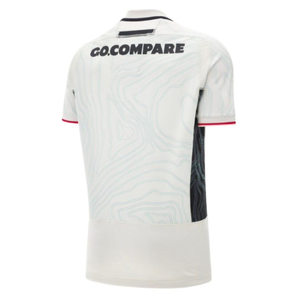2025-2026 Wales WRU Away Slim Fit Rugby Shirt (Your Name) Product - Hero Shirts Macron