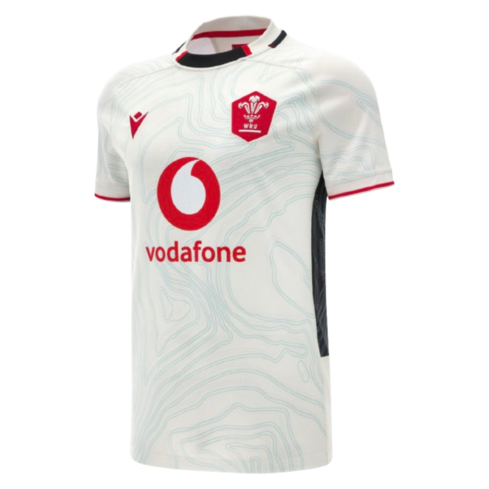 2025-2026 Wales WRU Away Slim Fit Rugby Shirt Product - Football Shirts Macron