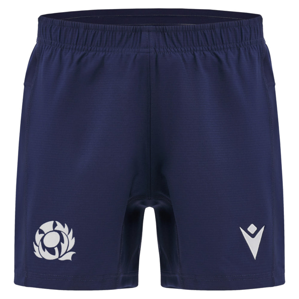 2025-2026 Scotland Rugby Training Shorts (Navy) - Kids Product - Shorts Macron