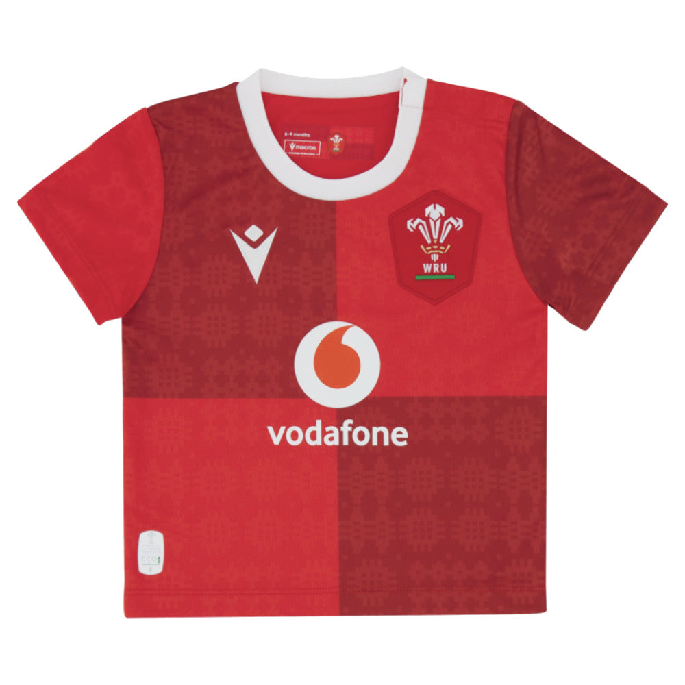 2025-2026 Wales WRU Home Baby Rugby Shirt Product - Football Shirts Macron