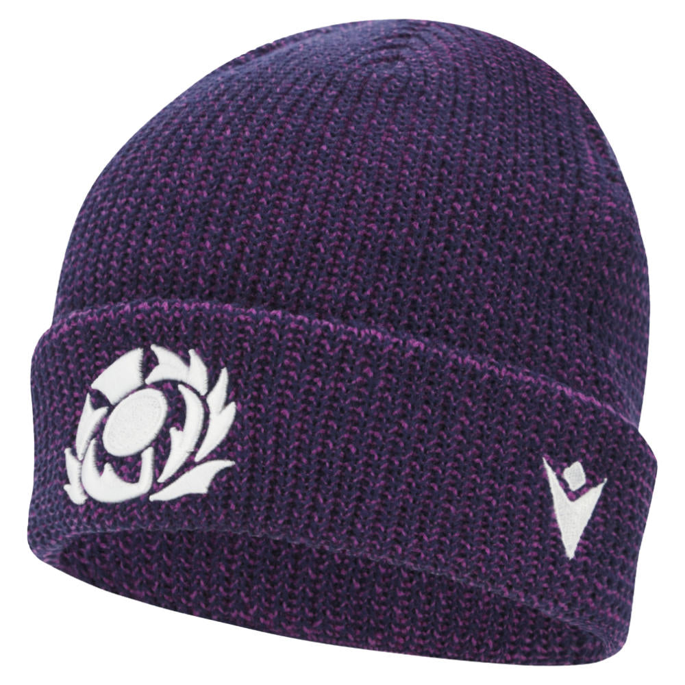 2025-2026 Scotland Rugby Beanie Waffle (Bicolour) Product - Headwear Macron