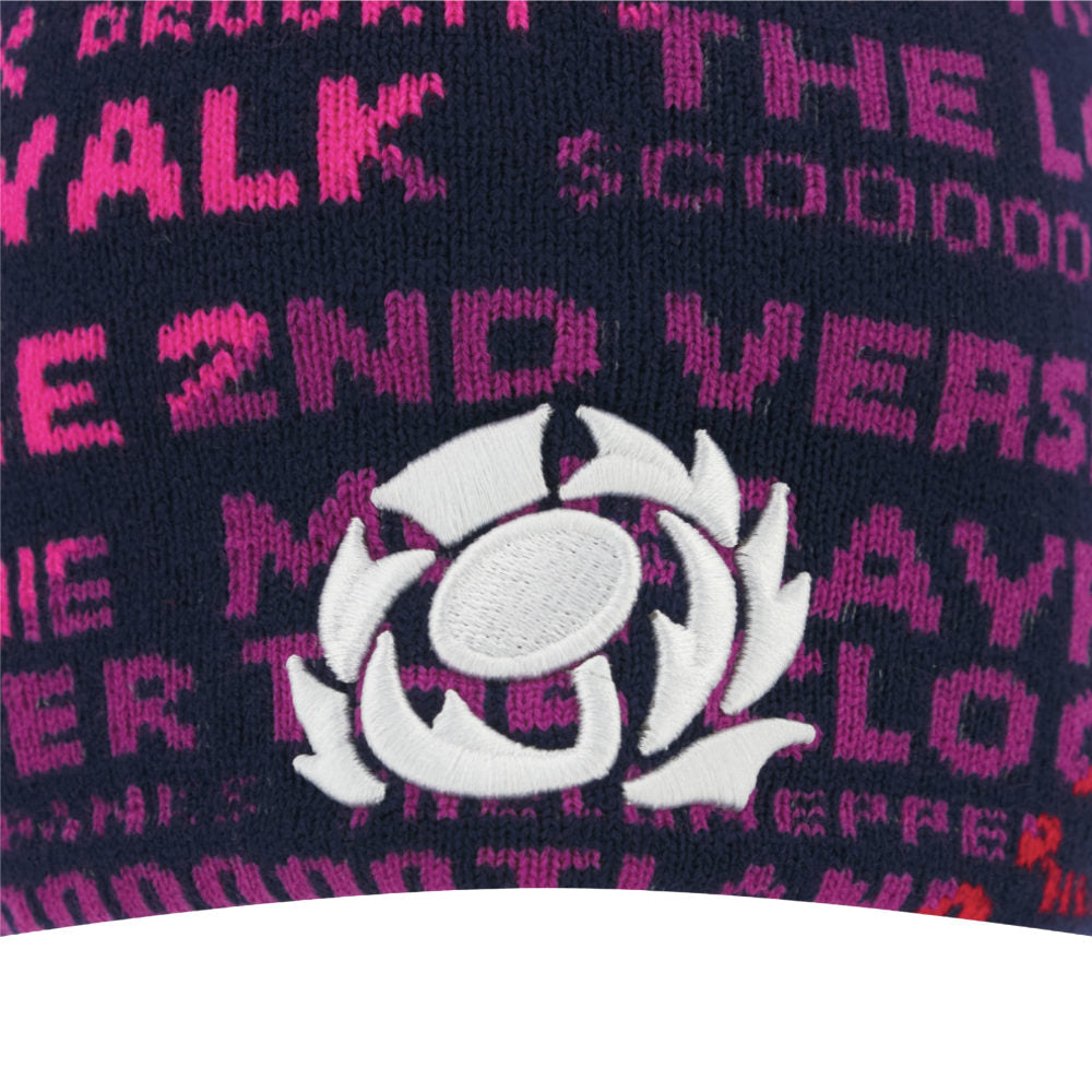 2025-2026 Scotland Rugby Skull Knit Beanie (Rainbow) Product - Hoodies Macron