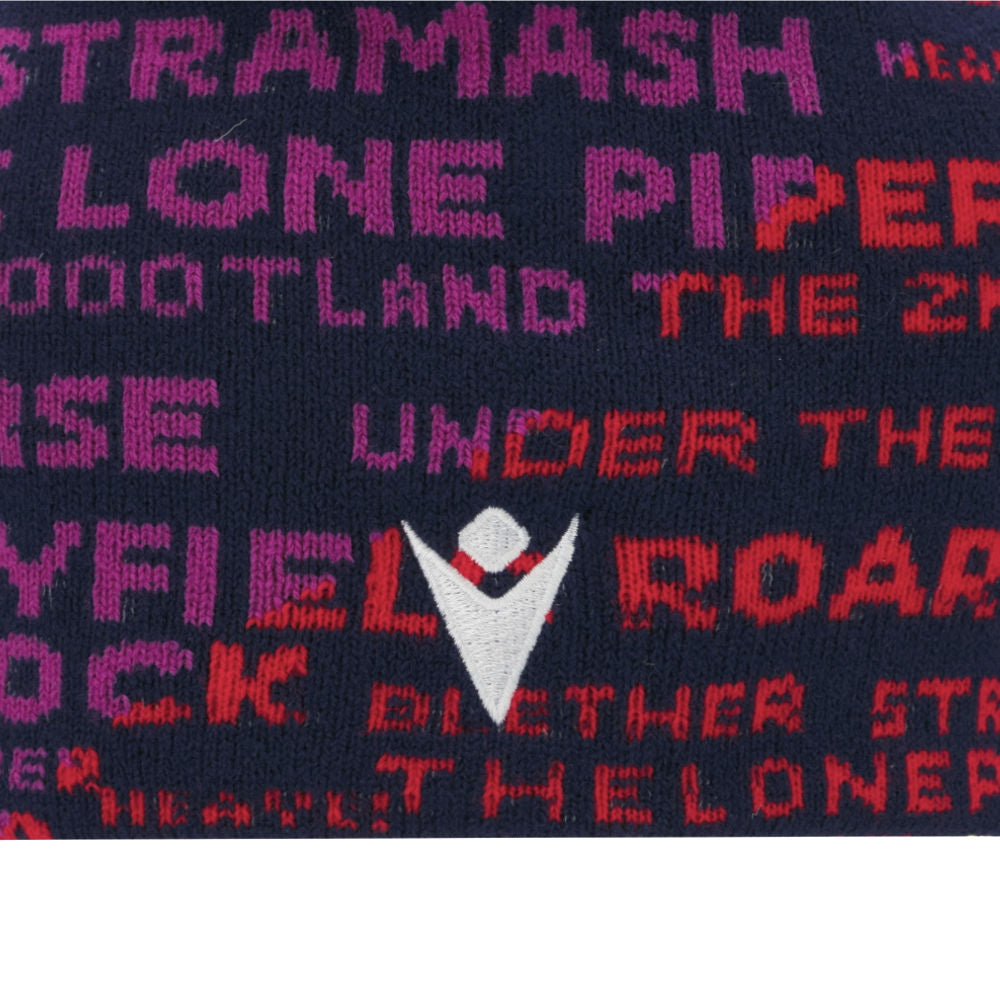 2025-2026 Scotland Rugby Skull Knit Beanie (Rainbow) Product - Hoodies Macron