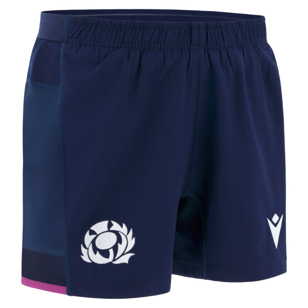 2025-2026 Scotland Home Rugby Shorts (Navy) - Kids Product - Shorts Macron