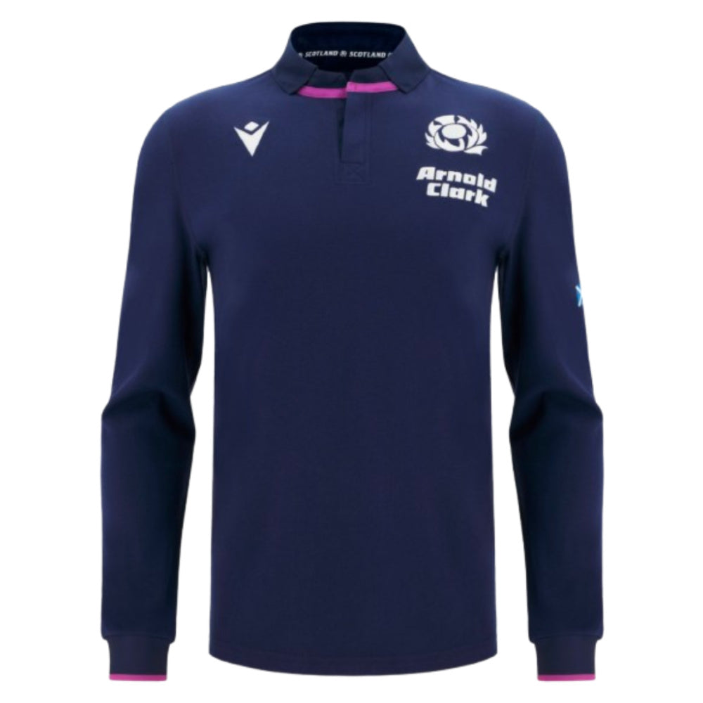 2025-2026 Scotland Rugby LS Cotton Home Shirt Product - Football Shirts Macron