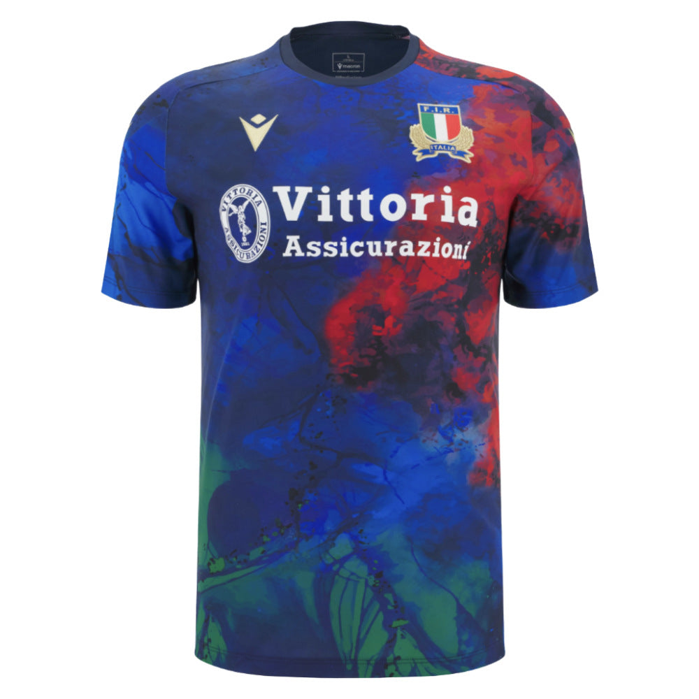 2025-2026 Italy Rugby Training Shirt (Navy) Product - Training Shirts Macron