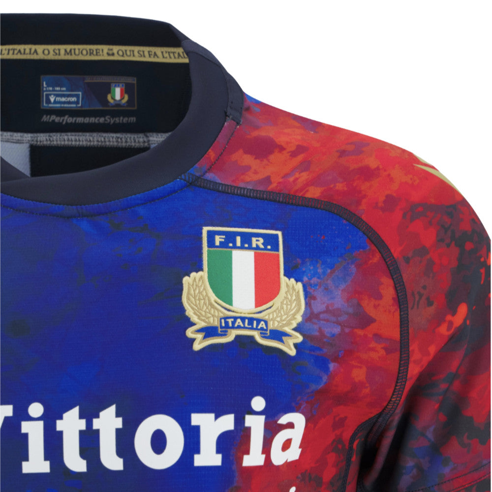 2025-2026 Italy FIR Rugby Training Jersey (Navy) Product - Training Shirts Macron