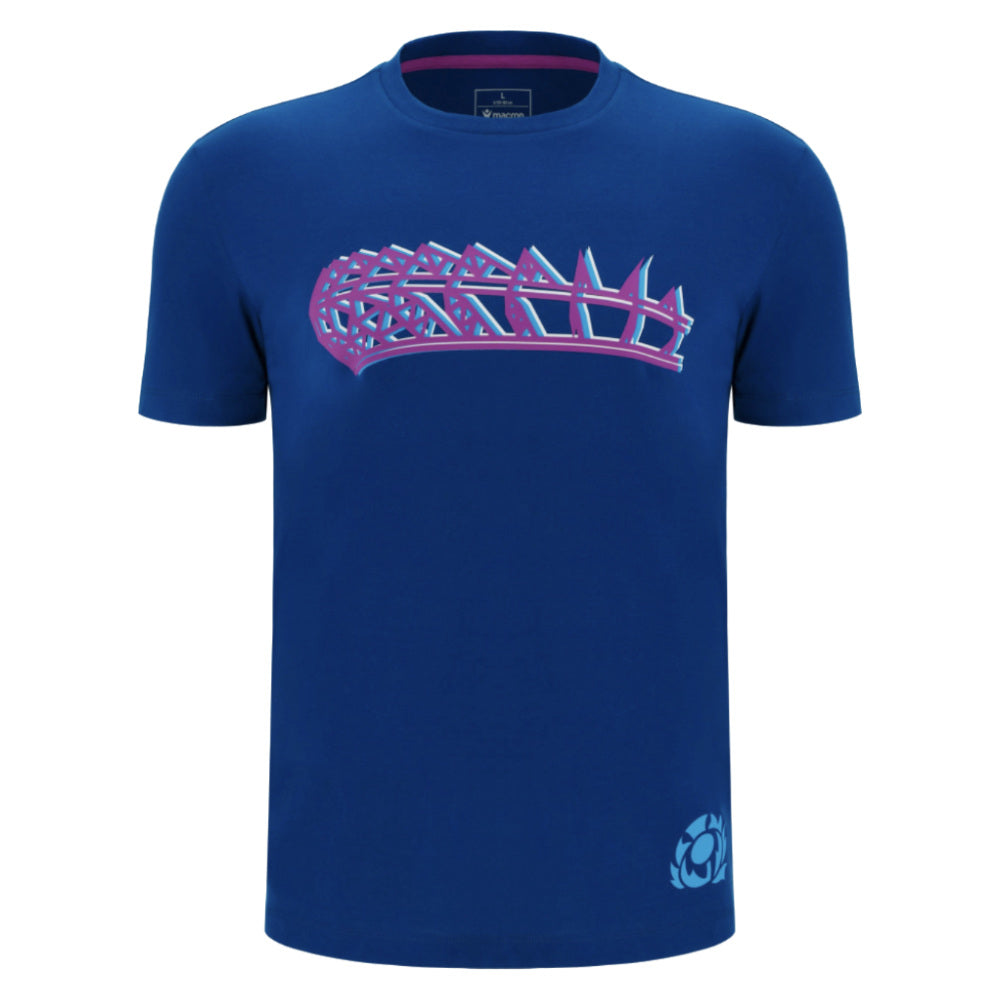 2025-2026 Scotland Leisure Rugby Shirt (Navy) Product - T-Shirt Macron