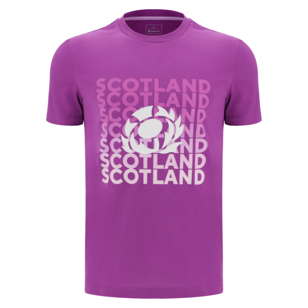 2025-2026 Scotland Leisure Rugby T-Shirt (Purple) Product - T-Shirt Macron