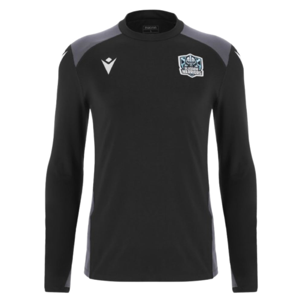 2025-2026 Glasgow Warriors Training Sweatshirt (Black) Product - Sweat Tops Macron