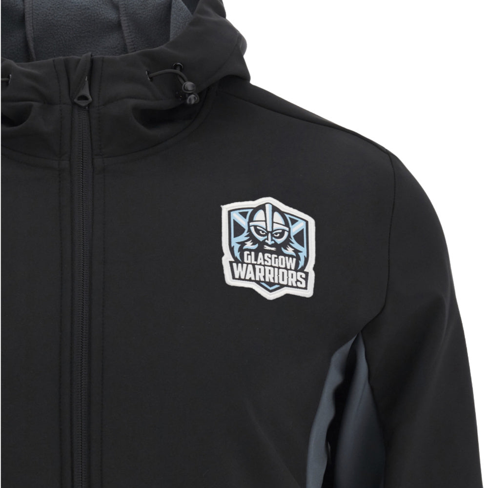 2025-2026 Glasgow Warriors Rugby Softshell (Black) Product - Jackets Macron
