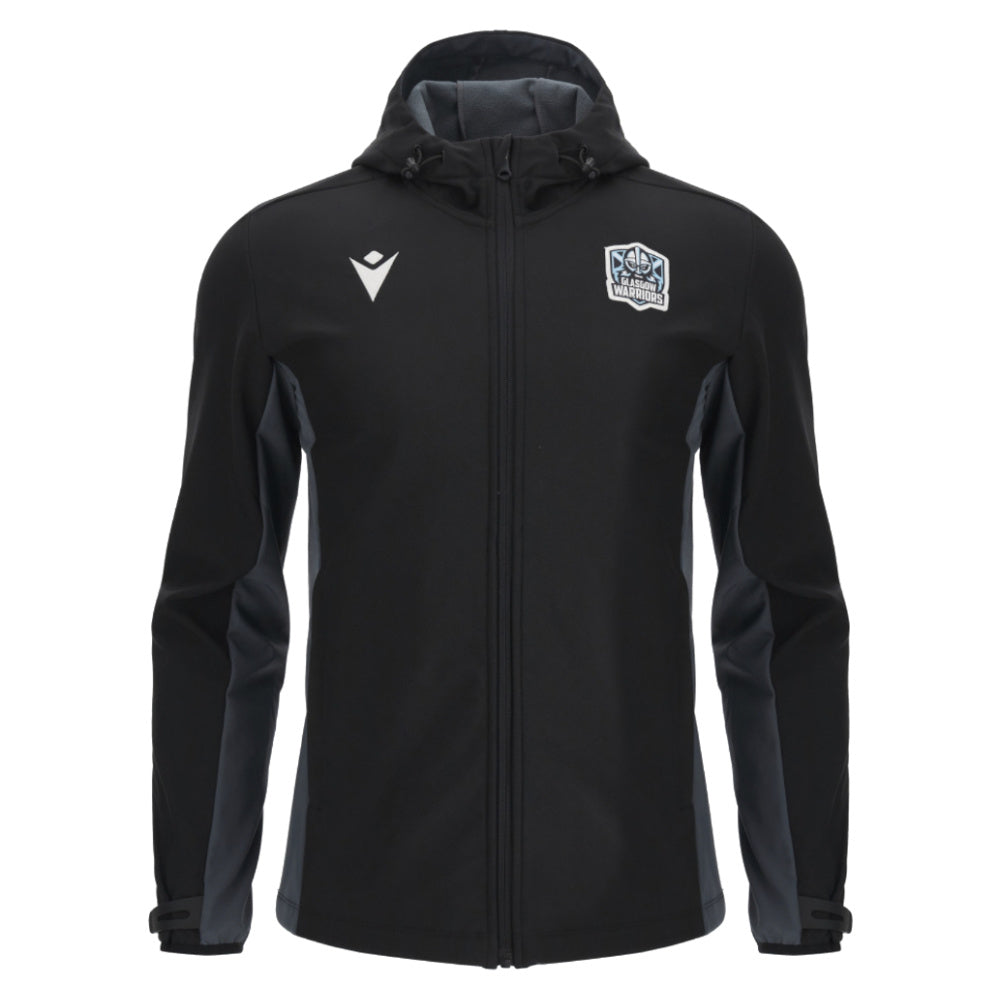 2025-2026 Glasgow Warriors Rugby Softshell (Black) Product - Jackets Macron