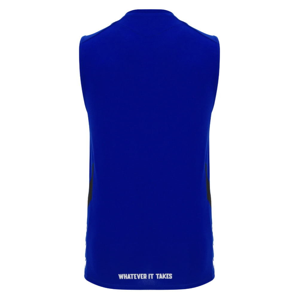 2025-2026 Glasgow Warriors Rugby Sleveless Shirt (Blue) (Your Name) Product - Hero Shirts Macron