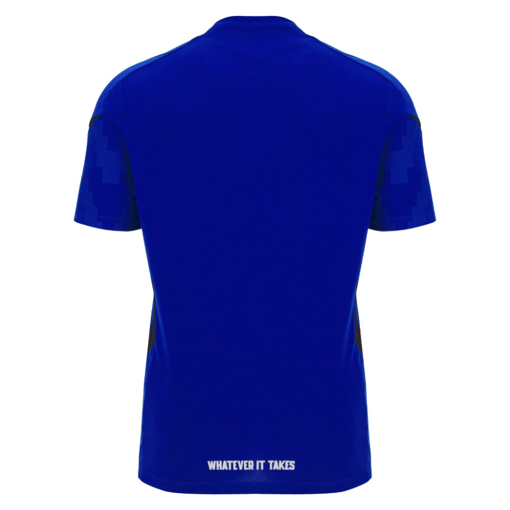 2025-2026 Glasgow Warriors Rugby Training Poly Shirt (Blue) Product - Training Shirts Macron