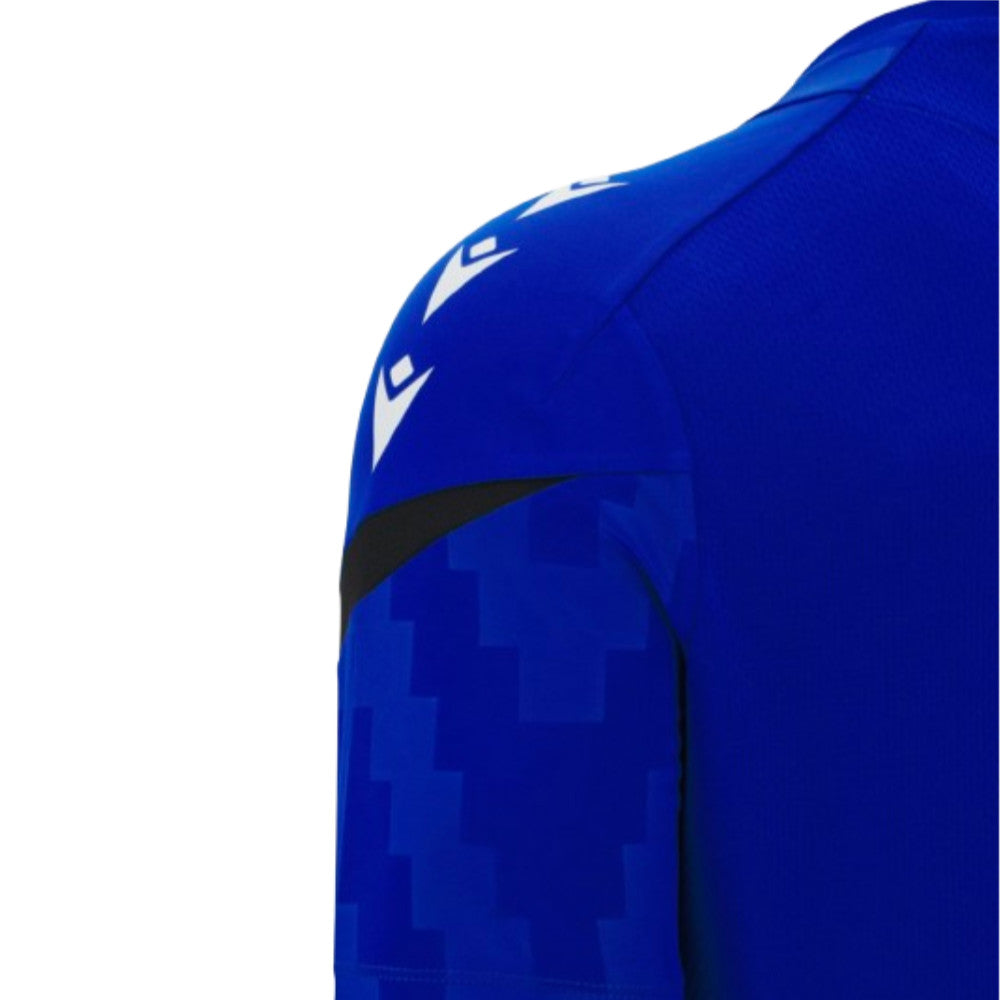 2025-2026 Glasgow Warriors Rugby Training Poly Shirt (Blue) Product - Training Shirts Macron