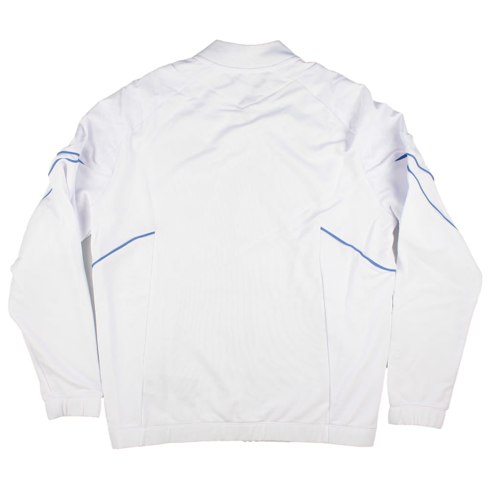 2025-2026 Italy FIR Rugby Training Full Zip Top (White) Product - Training Tops Macron