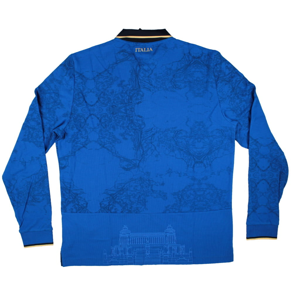 2025-2026 Italy FIR Home LS Cotton Rugby Shirt (Your Name) Product - Hero Shirts Macron