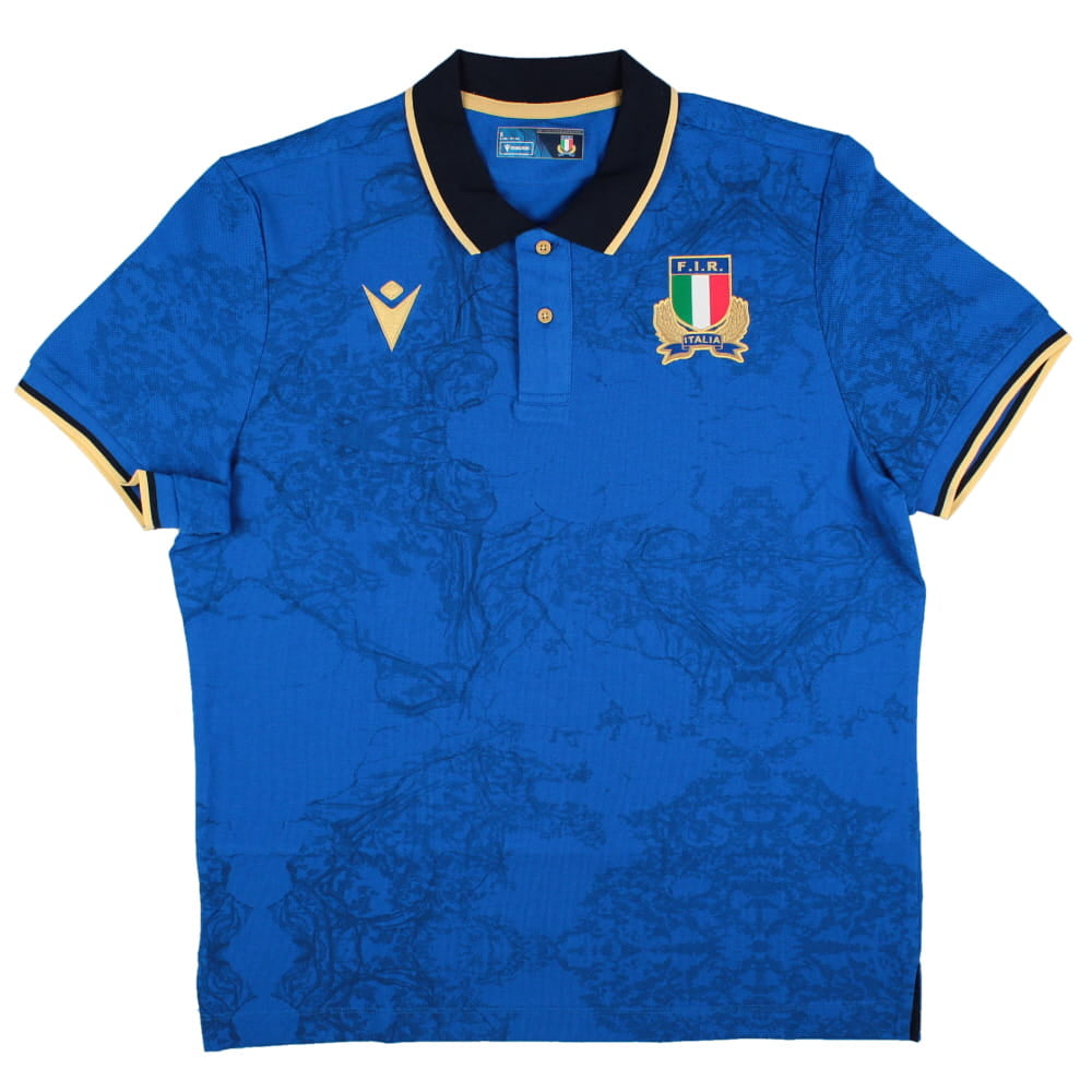 2025-2026 Italy FIR Home Cotton Rugby Shirt Product - Football Shirts Macron
