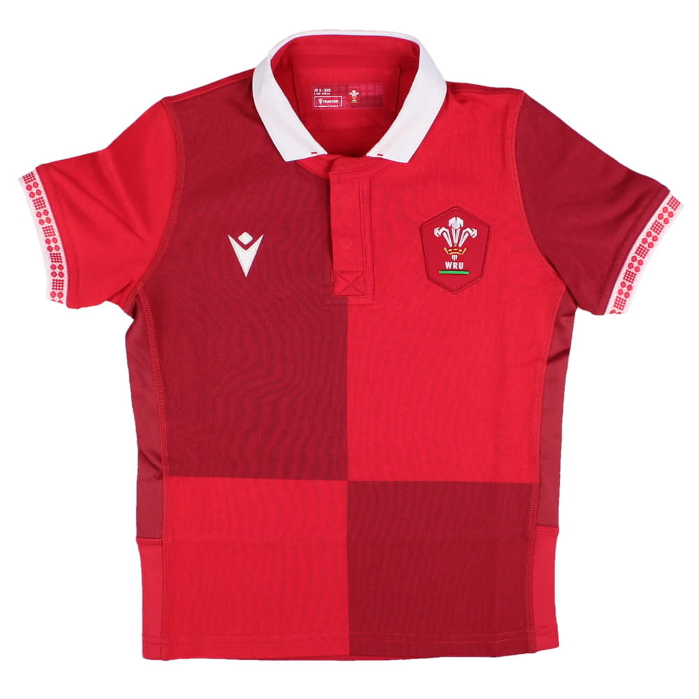 2025-2026 Wales WRU Home Cotton Rugby Shirt (Kids) Product - Football Shirts Macron