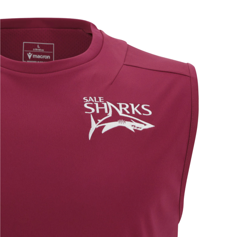 2025-2026 Sale Sharks Training Poly Sleeveless Shirt Product - Sleeveless Macron