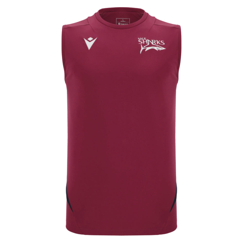 2025-2026 Sale Sharks Training Poly Sleeveless Shirt Product - Sleeveless Macron