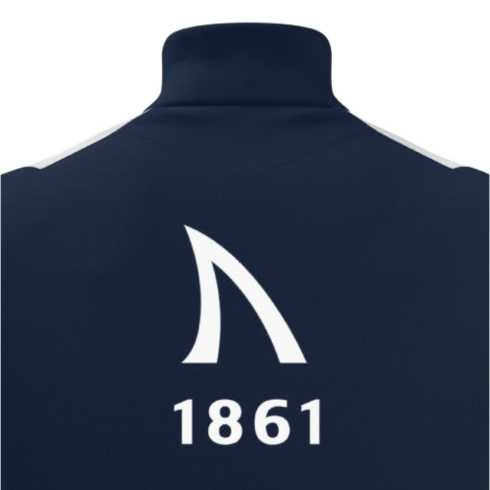 2025-2026 Sale Sharks Training 1/4 Zip Top (Navy) Product - Training Tops Macron