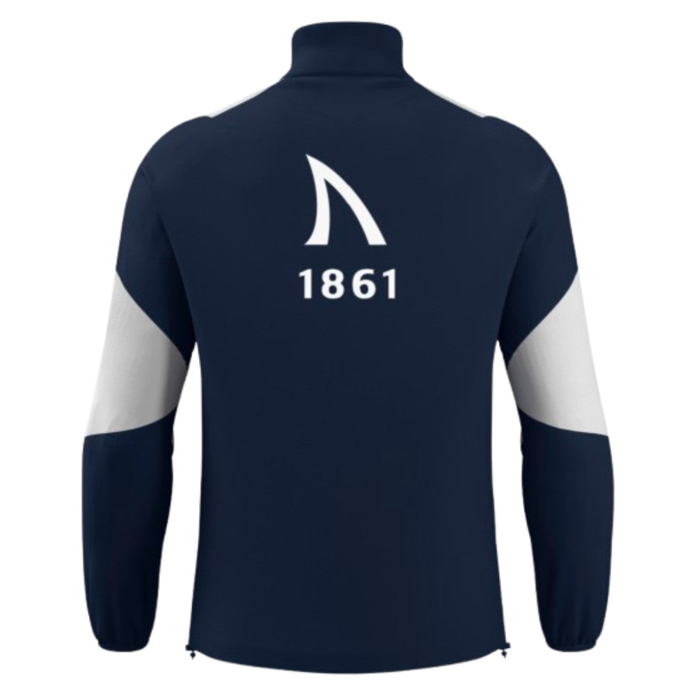 2025-2026 Sale Sharks Training 1/4 Zip Top (Navy) Product - Training Tops Macron