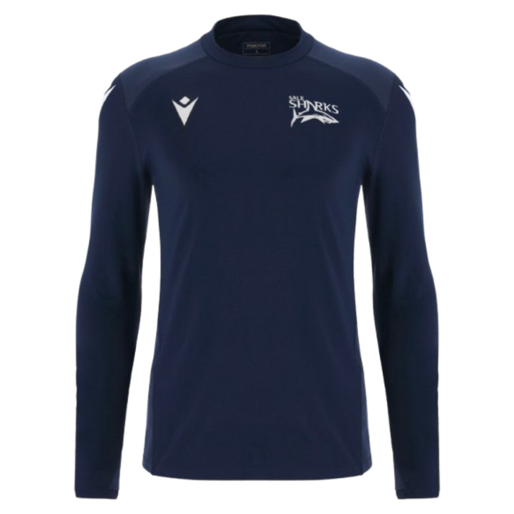 2025-2026 Sale Sharks Training Roundneck Top (Navy) Product - Sweat Tops Macron