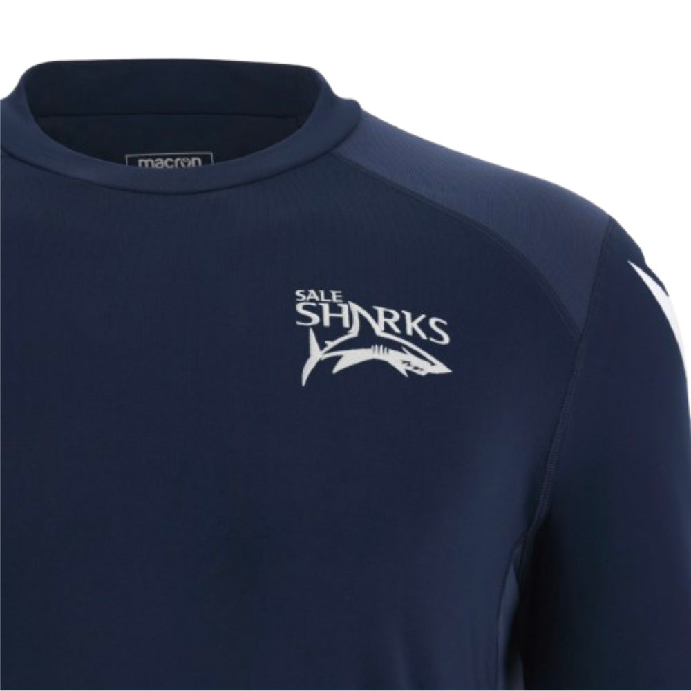 2025-2026 Sale Sharks Training Roundneck Top (Navy) Product - Sweat Tops Macron