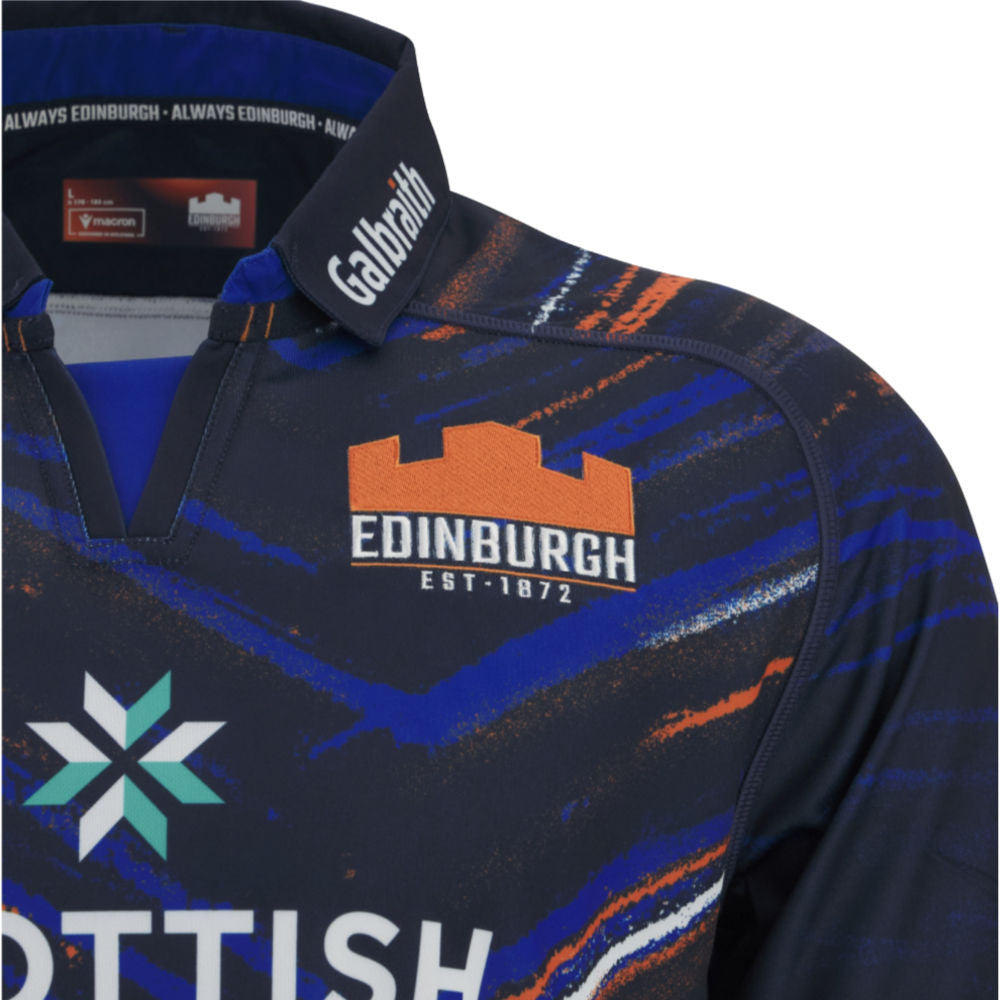 2025-2026 Edinburgh Rugby Home Replica Shirt Product - Football Shirts Macron