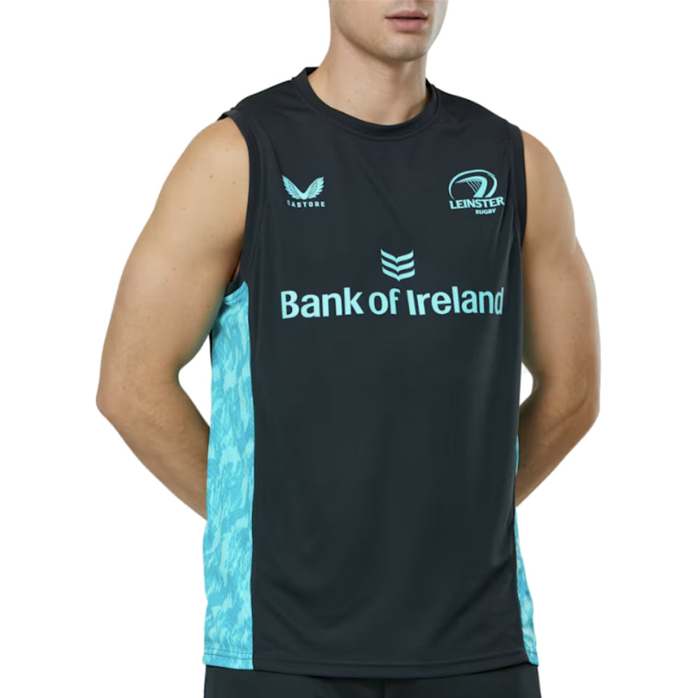 2025-2026 Leinster Performance Sleeveless Tee (Blue Graphite) Product - Sleeveless Castore