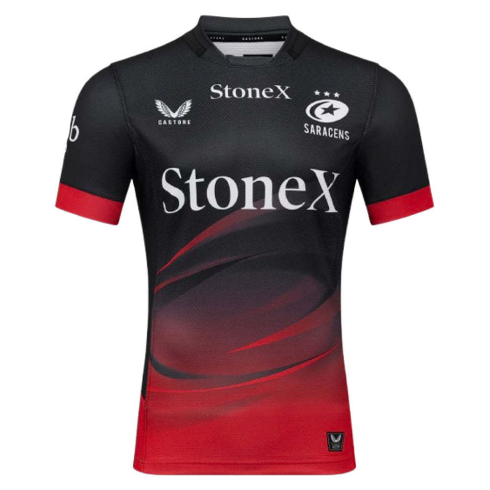 2025-2026 Saracens Home Rugby Shirt (Kids) Product - Football Shirts Castore