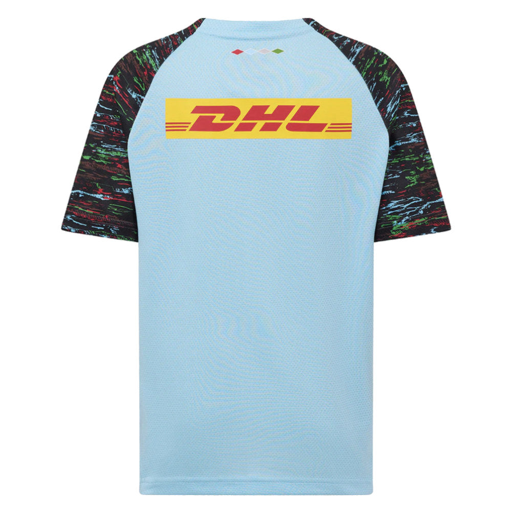 2025-2026 Harlequins Rugby Training Shirt (Sky Blue) (Your Name) Product - Hero Shirts Castore