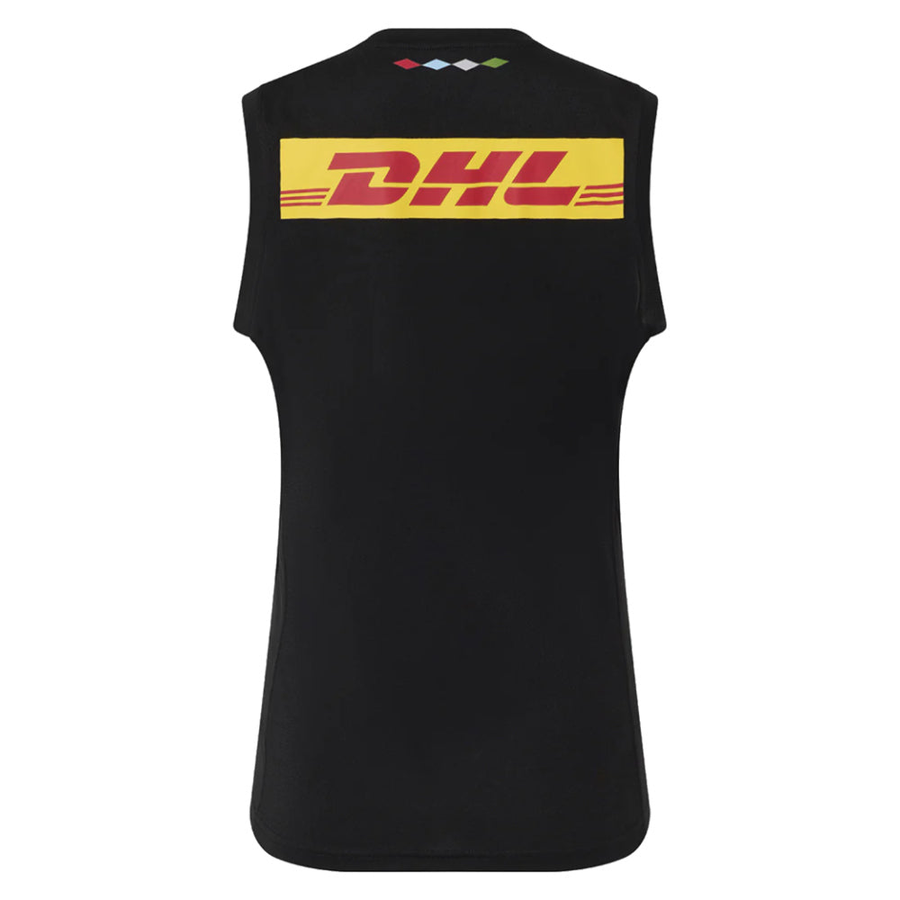 2025-2026 Harlequins Pre Match Sleeveless Tee (Caviar) (Your Name) Product - Hero Shirts Castore