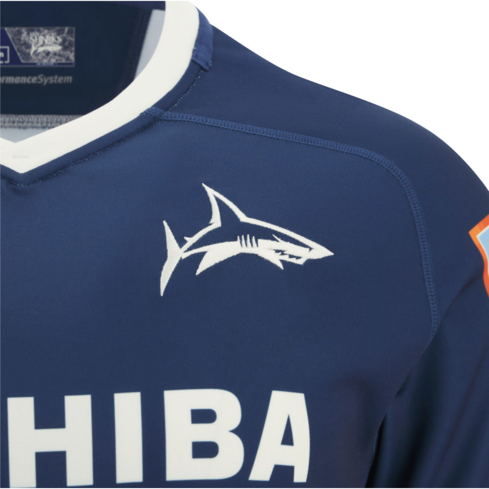 2025-2026 Sale Sharks Home Poly Rugby Shirt Product - Football Shirts Macron