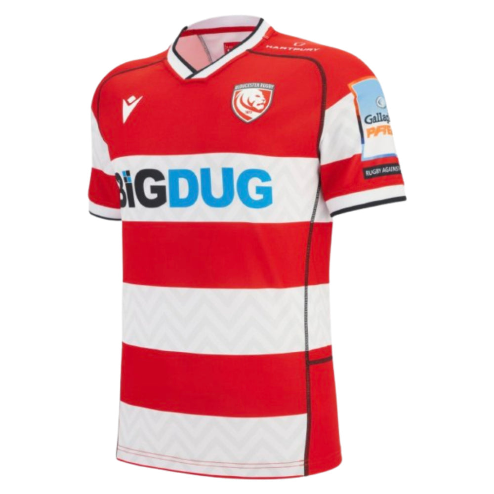 2025-2026 Gloucester Rugby Poly Home Shirt Product - Football Shirts Macron
