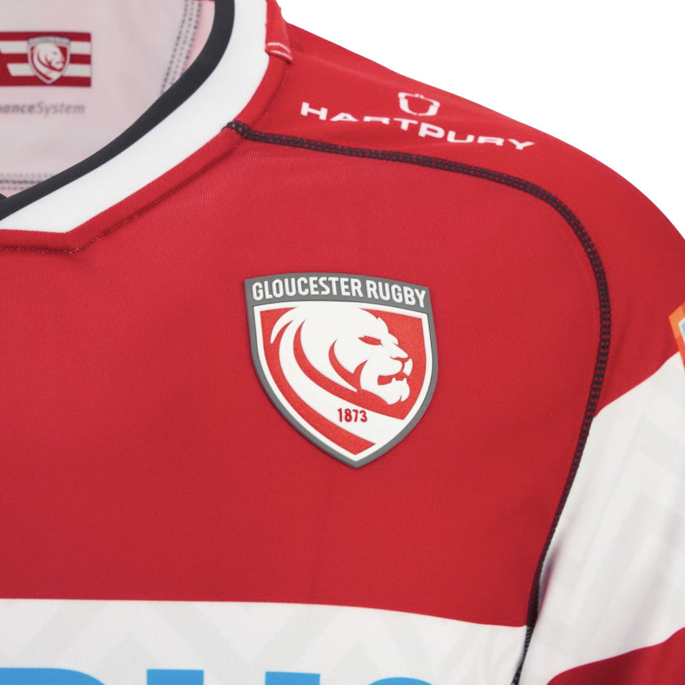 2025-2026 Gloucester Rugby Poly Home Shirt - Kids Product - Football Shirts Macron