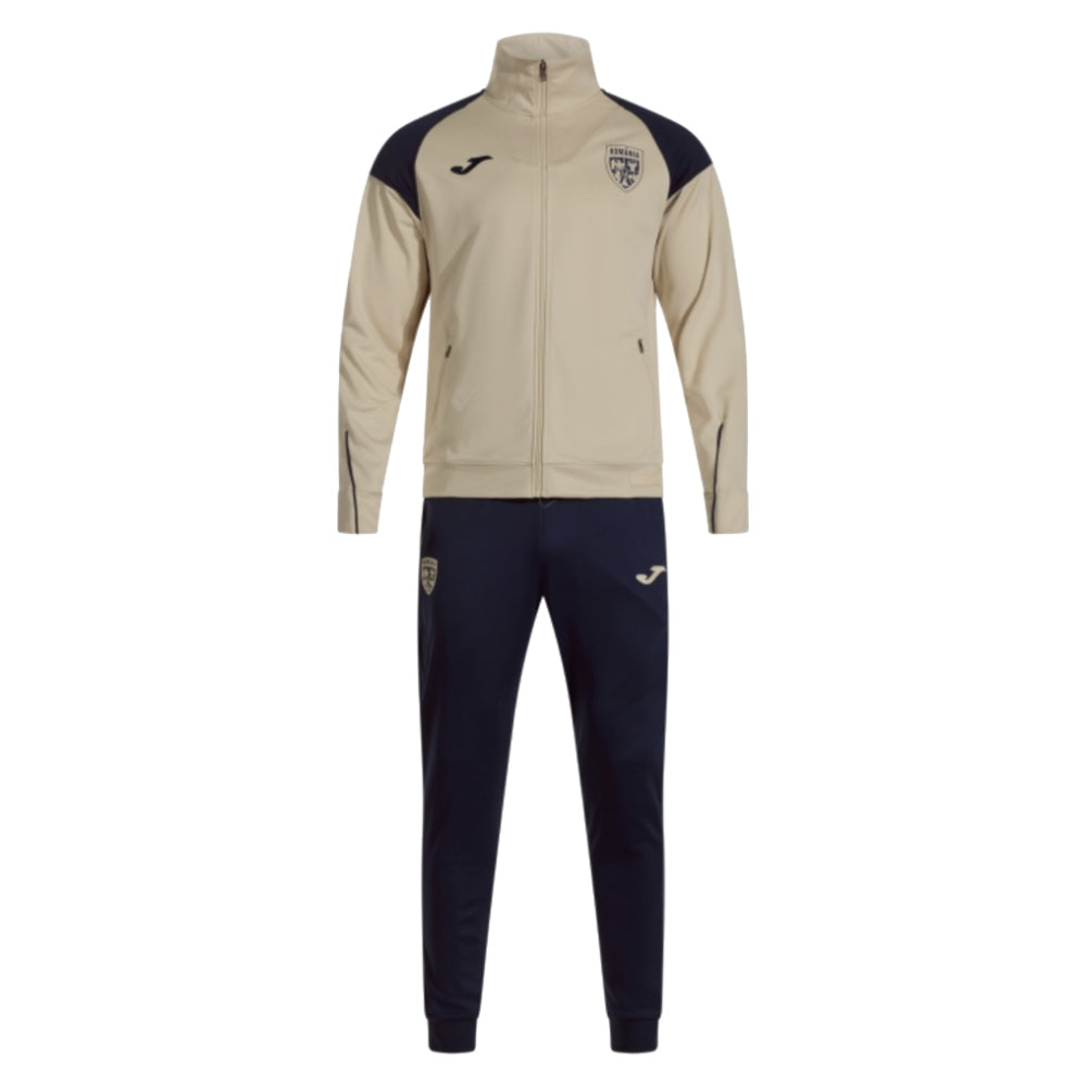 2025-2026 Romania Presentation Tracksuit (Beige/Navy) Product - Tracksuits Joma