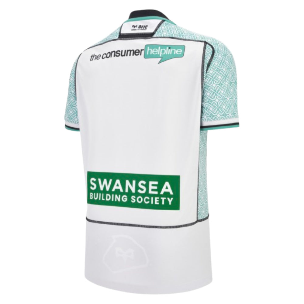 2025-2026 Ospreys Away Rugby Shirt (Kids) (Your Name) Product - Hero Shirts Macron