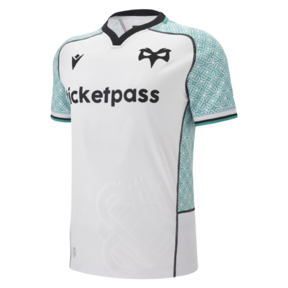 2025-2026 Ospreys Away Rugby Shirt (Kids) (Your Name) Product - Hero Shirts Macron