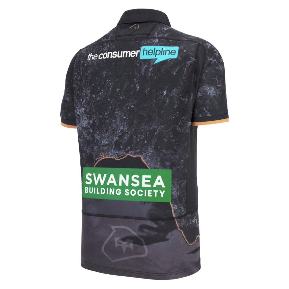 2025-2026 Ospreys Home Rugby Shirt (Kids) (Your Name) Product - Hero Shirts Macron