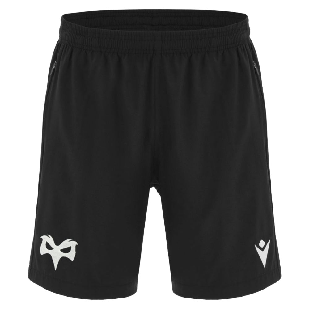 2025-2026 Ospreys Rugby Training Bermuda Shorts (Black) Product - Socks Macron