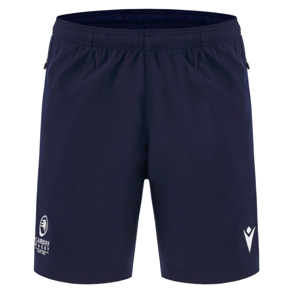 2025-2026 Cardiff Blues Training Bermuda Shorts (Navy) Product - Shorts Macron