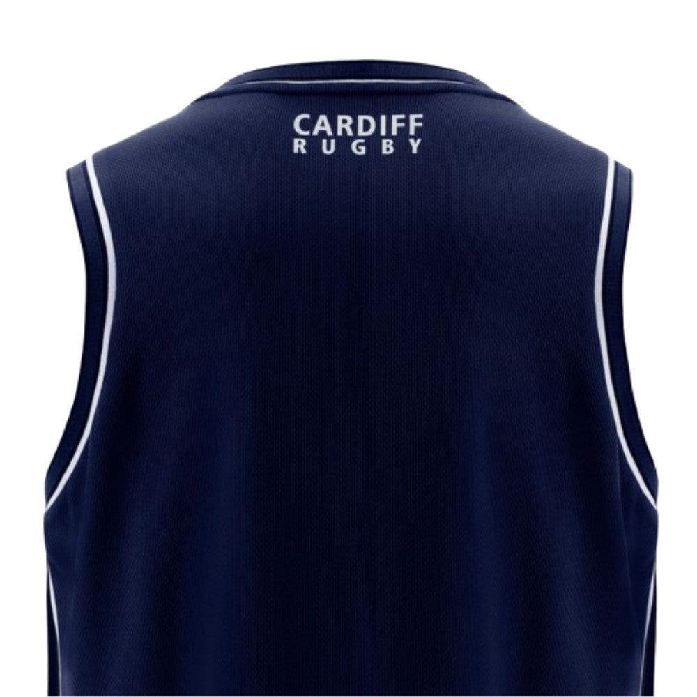 2025-2026 Cardiff Blues Basketball Singlet (Navy) Product - Sleeveless Macron